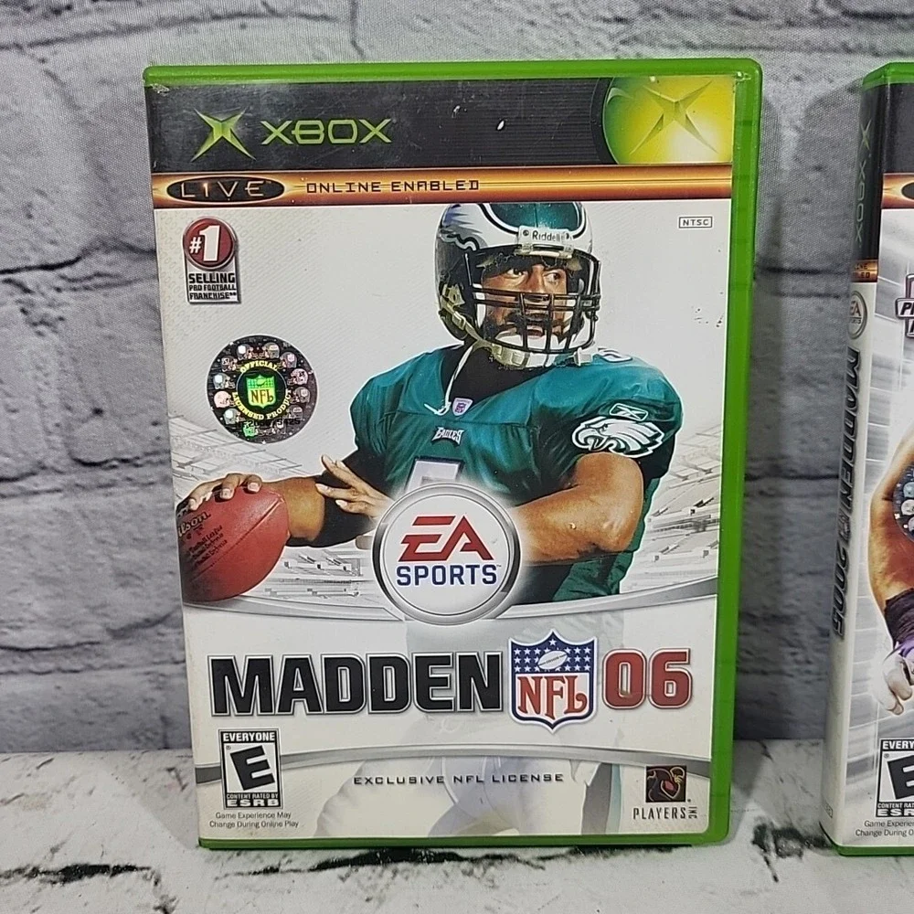Xbox Live EA Sports Madden 2005 2006 NFL Lot Of 2 Video Games